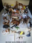 A large collection of mainly Hagen Renaker ceramic figures