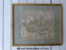 Three framed and glazed maps published by J.H.