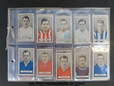 A set of Gallaher's Famous Footballers brown back cigarette cards
