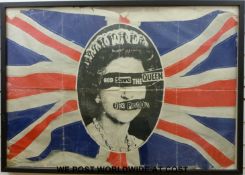 An original Sex Pistols 'God Save The Queen' poster,