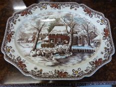 A Johnsons multicoloured Country Life meat platter