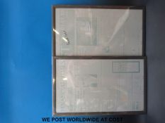 A pair of Financial Times milennium printing plates,