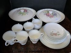 A quantity of Susie Cooper Wild Rose tea ware etc.