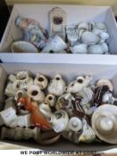 A collection of crested ware, animal figures,