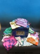 Twenty-seven signed silk scarves by Richard Allen,