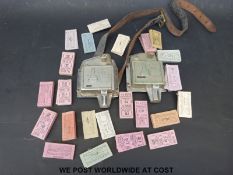 Two tram or bus Bell ticket punches,