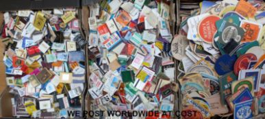 A large collection of world beer and drinks mats,