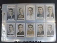 A set of Gallaher's Famous Footballers green back cigarette cards