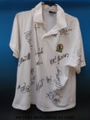 A Blackburn Rovers team signed shirt