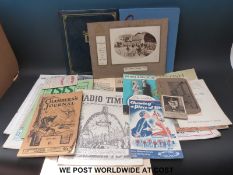 A quantity of ephemera including commemorative Radio Times, 1939 Times Calendar,