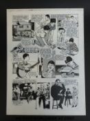 Duran Duran original black & white pen artwork by Steve Mc Garry
