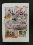 A-Team Mr T full colour original art page by Grey