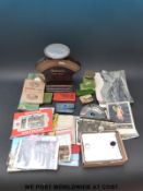 Three sets of postal scales including Autoway and Salter, Stanley Gibbons and other ephemera,