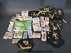 A collection of military patches,