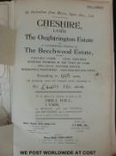 A 1911 auction catalogue for a proportion of the Oughtrington and Beechwood estates, Lymm,
