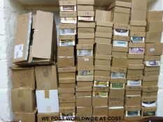 Approximately 76,000 postcards, contained in 76 boxes,