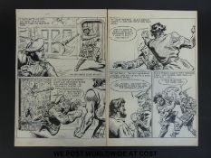 Rob Roy two pen and ink cartoons by Fred Holmes