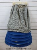 A 19thC bustle pad and crinoline hoops