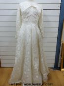 A 1952 wedding dress retailed by Marments of Cardiff 1879 - 1986,