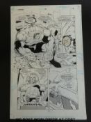 DC Comics black & white artwork Dan Jurgens / Je Rubinstien for Superman #89 from 1994