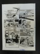 Charlie's Angels original black & white pen and ink pages by Jim Baikie signed by artist