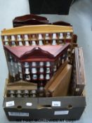 A large collection of thimbles to include glass examples hallmarked silver,