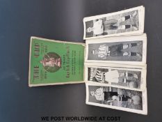 A collection of large format Topical Times footballers cards and a copy of 'The Cup - 50 years of