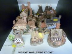 Six large and three smaller David Winter cottages to include Triple Oast, Derbyshire Dovecot,