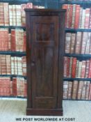 A Georgian mahogany gun or similar tall cabinet with shelving inside (H118 x W43 x D35cm)