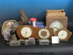 A quantity of retro electric clocks to include Smiths and other collectables