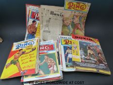 A large collection of boxing programmes from the 1950s together with a collection of photographs