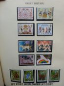 A collection of Great Britain stamps in three Windsor albums and a Simplex album