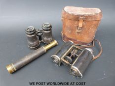 A cased pair of cWWI binoculars by Goertz, Berlin,