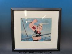 A limited edition cell relating to Popeye by Myron Waldman, 84/500 with Toon Art sticker,