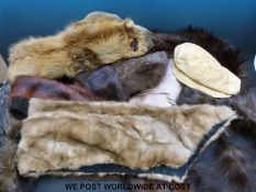A quantity of fur stoles and hats to include 'Edna Wallace'