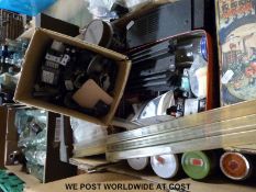 A large quantity of electronic components to include transistors, relays,