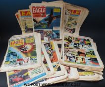 A large collection of Eagle comics circa 1970s-80s