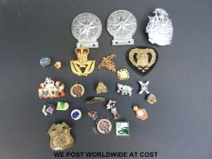 A selection of badges to include Ceské Republiky Police badges, Boys Brigade,P.A.