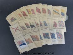 A collection of silk flags of the British Empire produced by Kensitas cigarettes