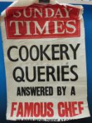 A quantity of circa pre-war posters including Sunday Times 