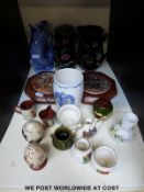 A collection of ceramics including Victorian Commemorative, Torquay Ware, Goss,