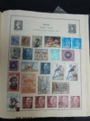 The Strand stamp album together with first day covers and a tin of cigarette and similar cards.