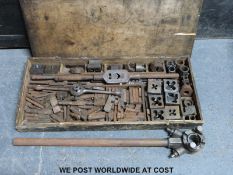 A collection of taps and dies, etc.