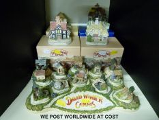 A David Winter cameo set on diorama mount,