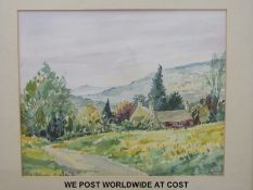 Terry Thomas watercolour 'The Common Amberley' (24cm x 30cm)