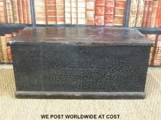 A painted pine trunk (W42cm)