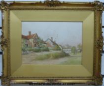 Josh Fisher watercolour Ashow Village,