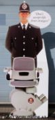 A lifesize Acorn stairlift policeman advertising figure