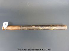 A 19thC truncheon marked CS and also stamped to end Parker Holborn possibly for convict service