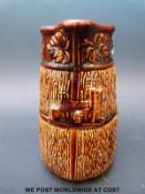 A treacle glazed jug with decoration of Eastington Church, Stroud,